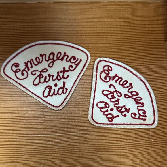 Accessories - 2 Vintage Emergency First Aid Patches matching great condition